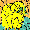 Alone bison coloring Game.