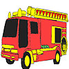 Red fire fighting car coloring A Free Customize Game