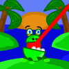 Eat the bugs and don`t let them to sting the frog! Use your mouse cursor to aim and mouse left button to eat with your tongue!. 3 game modes (Survival, Eat all and Get Score) are waiting for you in Fat Frog Frenzy!