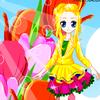 Princess with tulips A Free Dress-Up Game