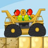 Drive the truck collecting fruits and coins in this strage cubic-world. Upgrade your vehicle for earned points and try to get maximum score for fruits and veggies delivered to finish.