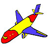 Big colorful airplane coloring