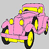 Pink historic car coloring