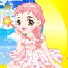 Yellow moon with princess A Free Dress-Up Game