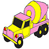 Pink concrete truck coloring A Free Customize Game