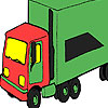Green  big truck coloring A Free Customize Game