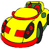 Yellow rotund car coloring