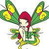 Green winged fairy coloring A Free Customize Game