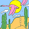 Pink storks coloring