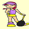 Sportive girl coloring A Free Customize Game
