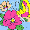 Happy butterfly in the garden coloring A Free Customize Game