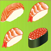 It`s time to make your own special dishes, gourmet lovers! In Sushi Pairs, your goal is to combine the pieces of sushi two by two so that none of two pairs are formed by the same types of sushi. When the game starts, you will be given 20 pieces of sushi which are evenly divided into 4 rows. Click the space between any two pieces of sushi to pair them, and they will be marked by a brown rectangle. If two pairs of sushi are identical, they will be highlighted in red. You may click the space between any pair to release the two pieces of sushi and use them to form new groups. Continue the process until all pieces form different pairs, and you will win. The amount of time you have spent will be recorded at the top of the screen. Serve your sushi dishes with soy sauce and wasabi - oiishi!