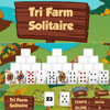 A new tri tower solitaire in a farm univers.  Select a card and click on the next card that is higher or lower. Use the deck when you need it. Remove all the card to win! Enjoy.