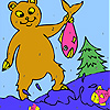 Fisher bear coloring Game.