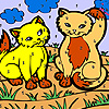 Naughty cats coloring