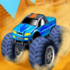 Race with the big Monster Truck to find the way back home. Earn money and complete 45 levels. Perform backflips to earn more money. If you drive to fast you will loose money. Control the speed of the monster truck and unlock new levels. Buy the upgrades to disable speed limiter and improve the handling. There are 6 different scenes even with rain.
