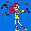 Crazy singer girl coloring A Free Customize Game