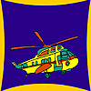 Equipped helicopter coloring