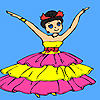 Dancer little princess coloring