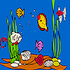 Colorful deep sea fishes coloring Game.