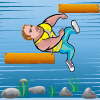 An awesome game that tests how long the player can withstand from falling free to ground. Player is supposed to hold on and live active in screen by using the planks that are running around.