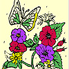 Butterfly garden coloring