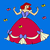 Princess and butterflies dance coloring A Free Customize Game