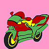 Big skewed motorcycle coloring