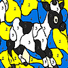Black spotted cow coloring