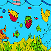 Deep sea fishes and algae coloring