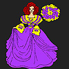 Purple dress girl coloring A Free Customize Game