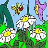 Pigeon in the daisy garden coloring A Free Customize Game