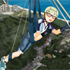 This daredevil girl is always trying to jump into an some adrenaline-pumping action, and there`s nothing cooler than jumping from a high cliff or bridge with a hang-glider attached to her back! Let go and let`s fly!