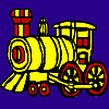 Long colorful locomotive coloring A Free Customize Game