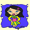 Loreen  picture in frame coloring Game.