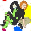 Color this cute picture of Shego. Use the paintbrush to select colors and click on each section to paint in it. Color the various clothes, people, accessories, and hair of the characters to make them look their best.