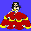 Princess in historic prom coloring A Free Customize Game
