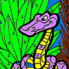 Confused snake in the woods coloring