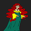 Red haired fairy coloring Game.