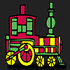 Fast red train coloring A Free Customize Game