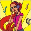 1 MP3 Music Girl - colouring A Free Other Game