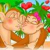 Cute Kissing Scene Of Monkeys A Free Dress-Up Game