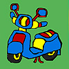 Street scooter coloring Game.