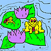 Frogs and water lily coloring A Free Customize Game