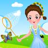 Lovely Girl Catching Butterfly A Free Dress-Up Game