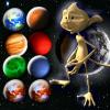 Drop down puzzle game. 
Alien pop the planet. Try to get as more points as possible. One minute game. You against the time.