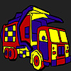 City transport truck coloring