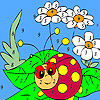 Ladybug in the garden coloring