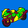 New and fast motorbike coloring