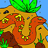 Snake on the land coloring